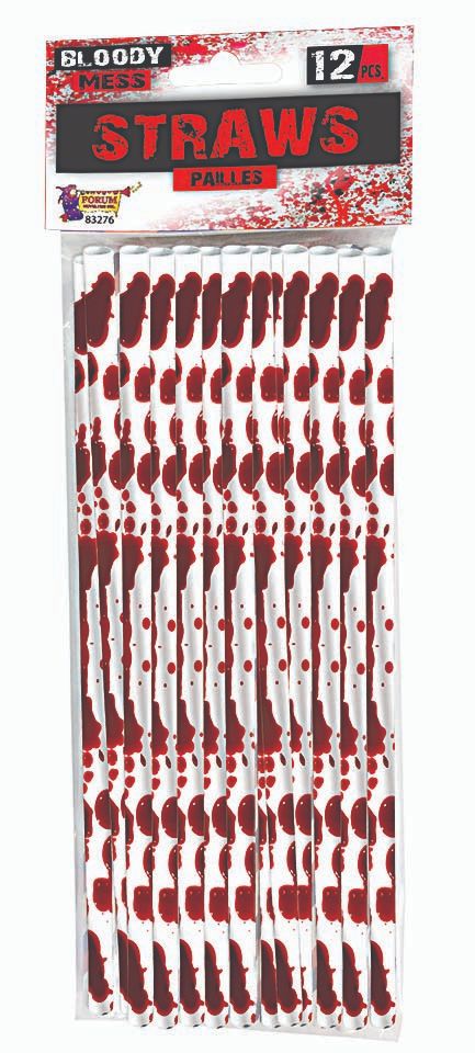 Forum Novelties Bloody Mess Straws Halloween Party 12 Pieces