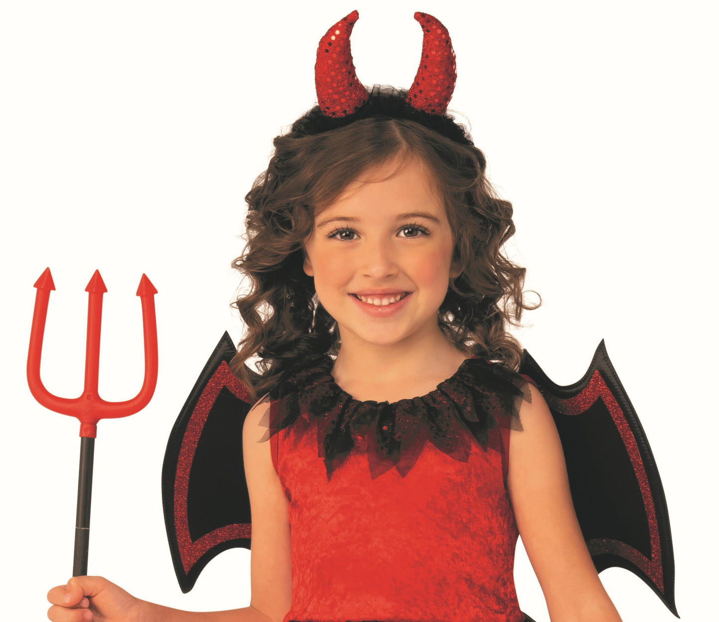 Red Classic Cute Devil Girl Dress Costume Small 4-6
