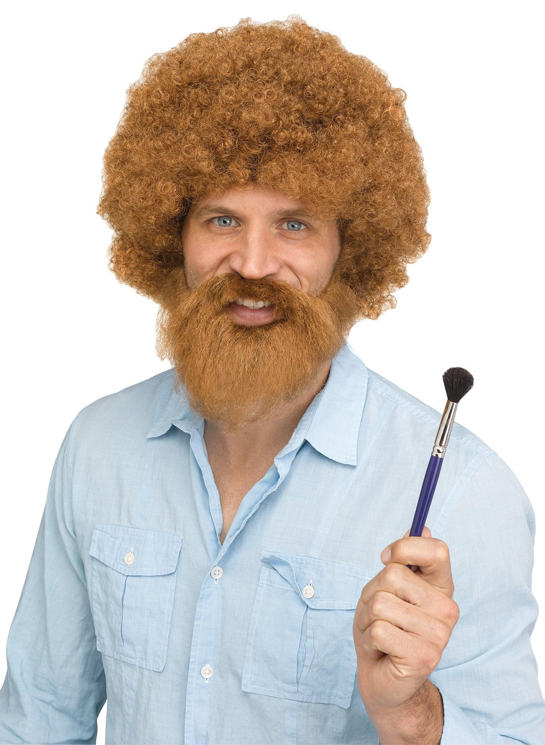 Groovin Guy American Painter Brown Afro Style Wig