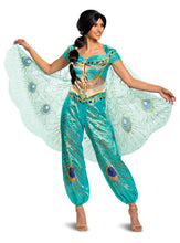 Load image into Gallery viewer, Disney Princess Women&#39;s Jasmine Teal Deluxe Adult Costume Small 4-6
