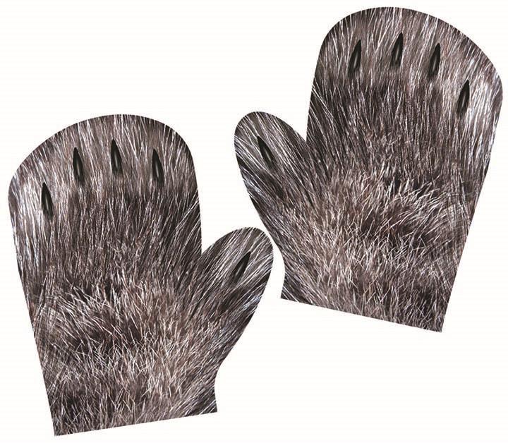 Child Werewolf Screen Print Monster Gloves Gloves