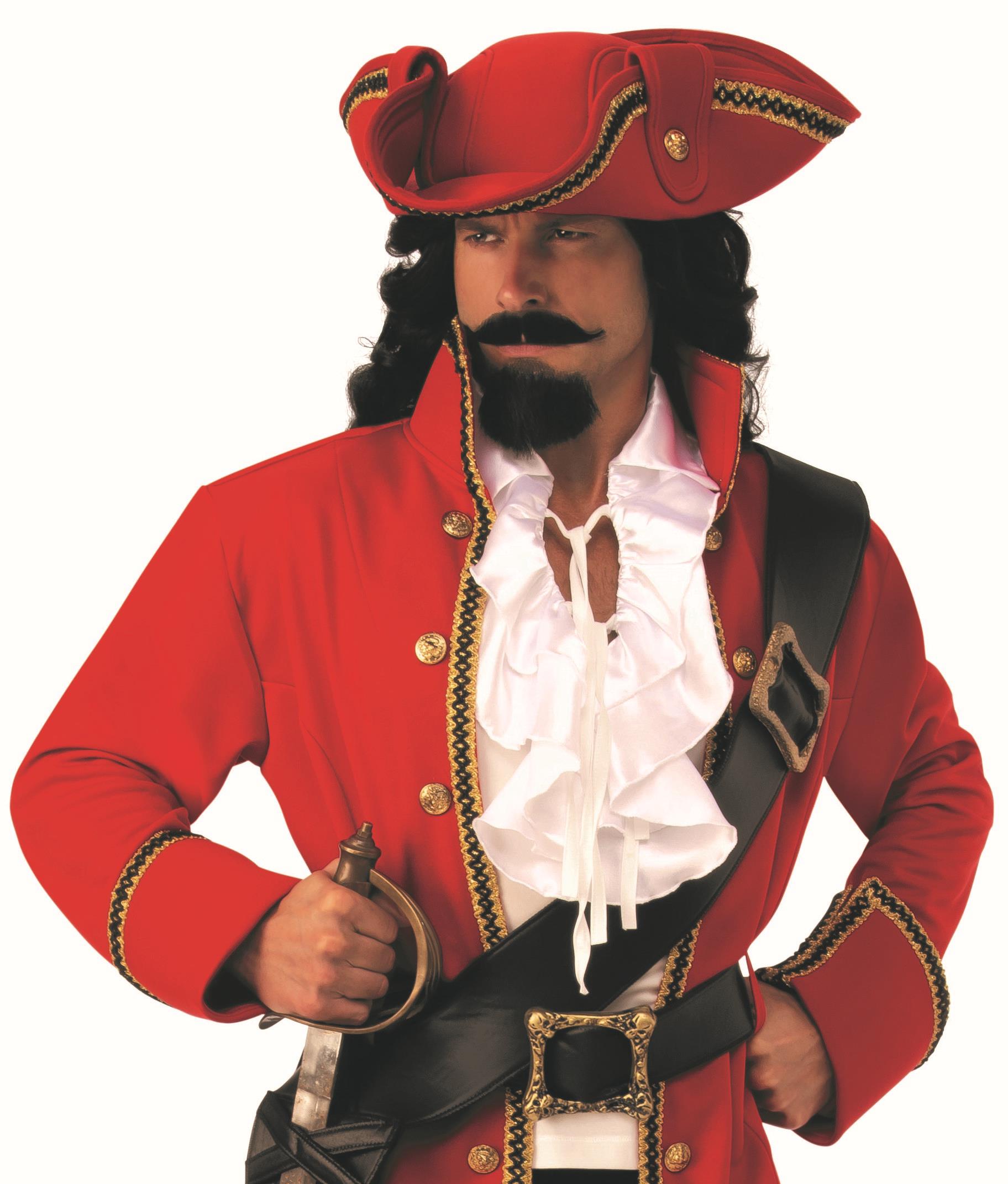 Pirate Captain Hook Red Coat Adult Mens Costume