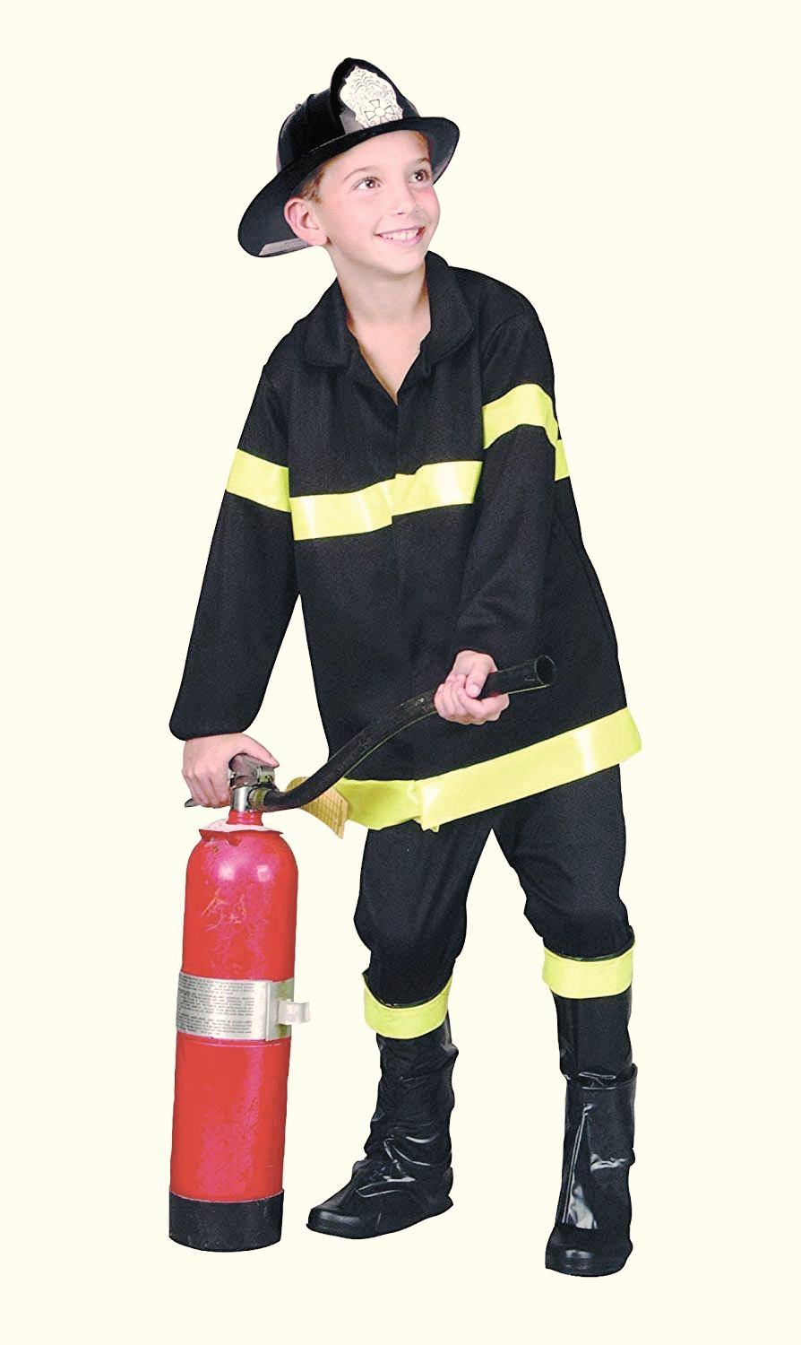Child Fire Fighter Costume Fireman Size Large 12-14