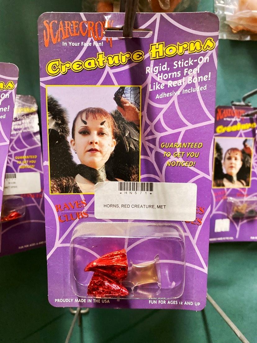 Creature Easy Stick On Red Horns