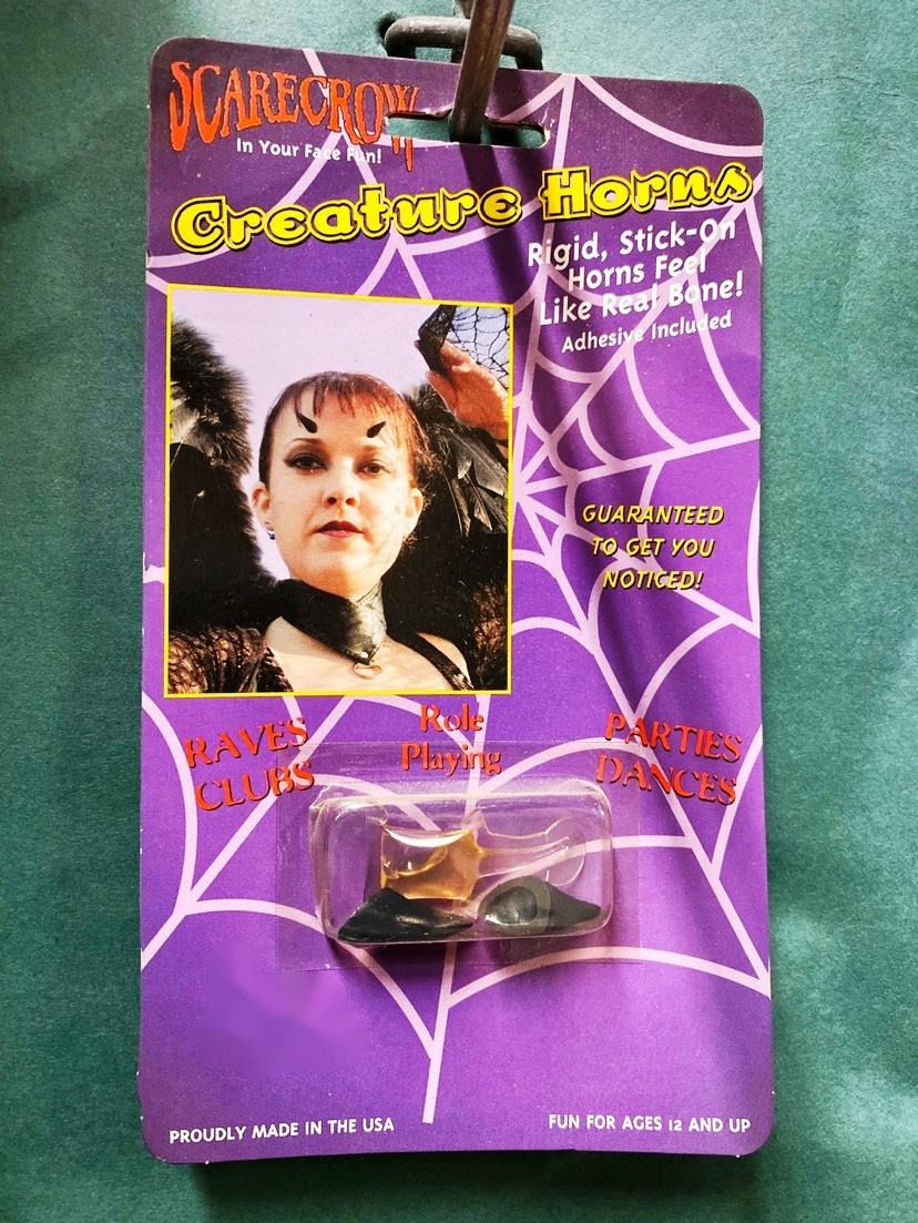 Creature Easy Stick On Black Horns