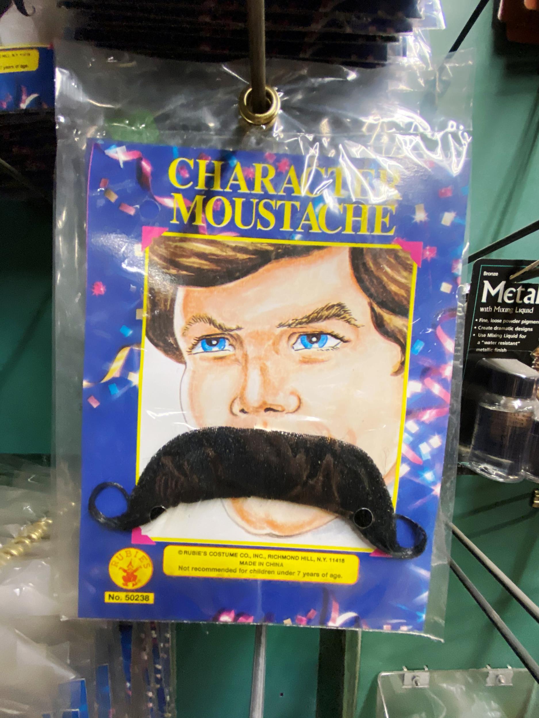 Handlebar Character Mustache Black