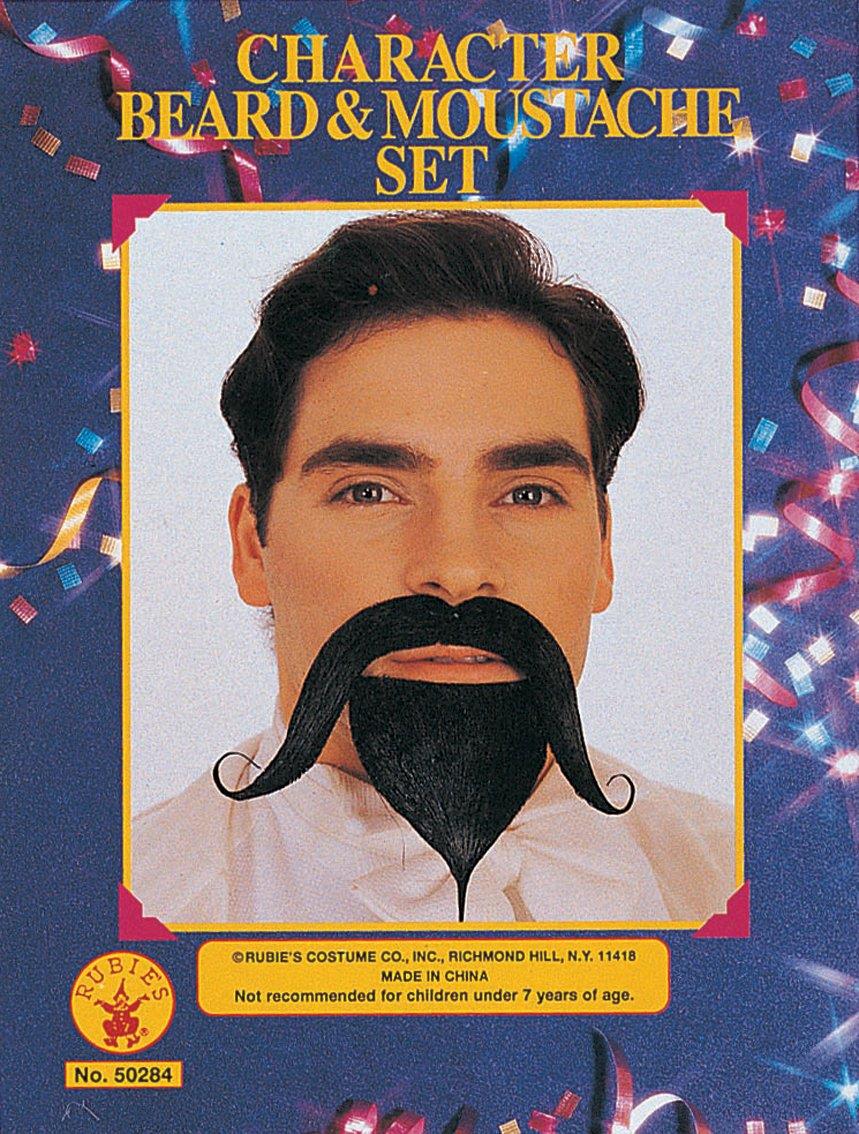 Character Handlebar Mustache & Beard Set