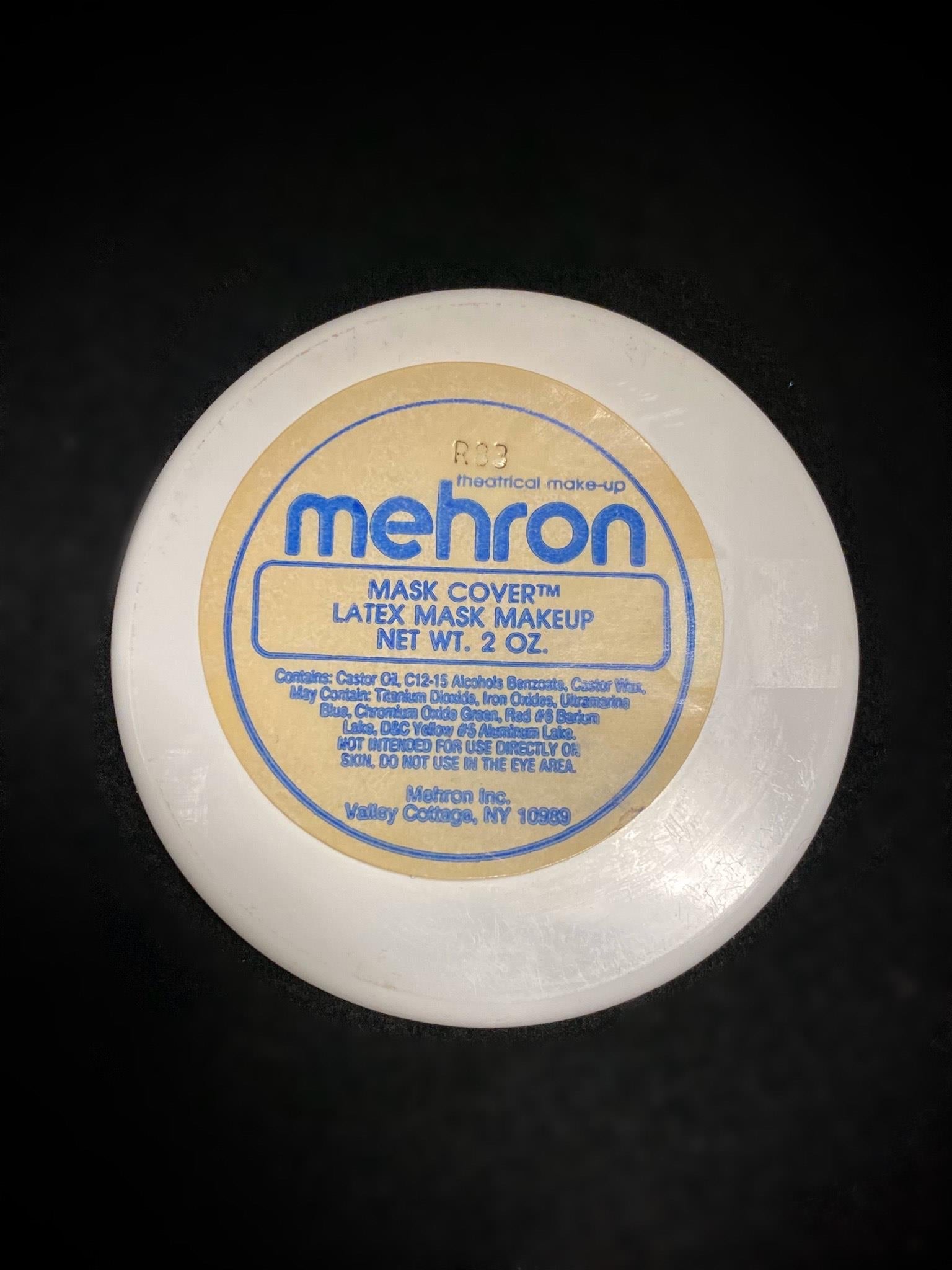 Mehron Latex mask Makeup Black