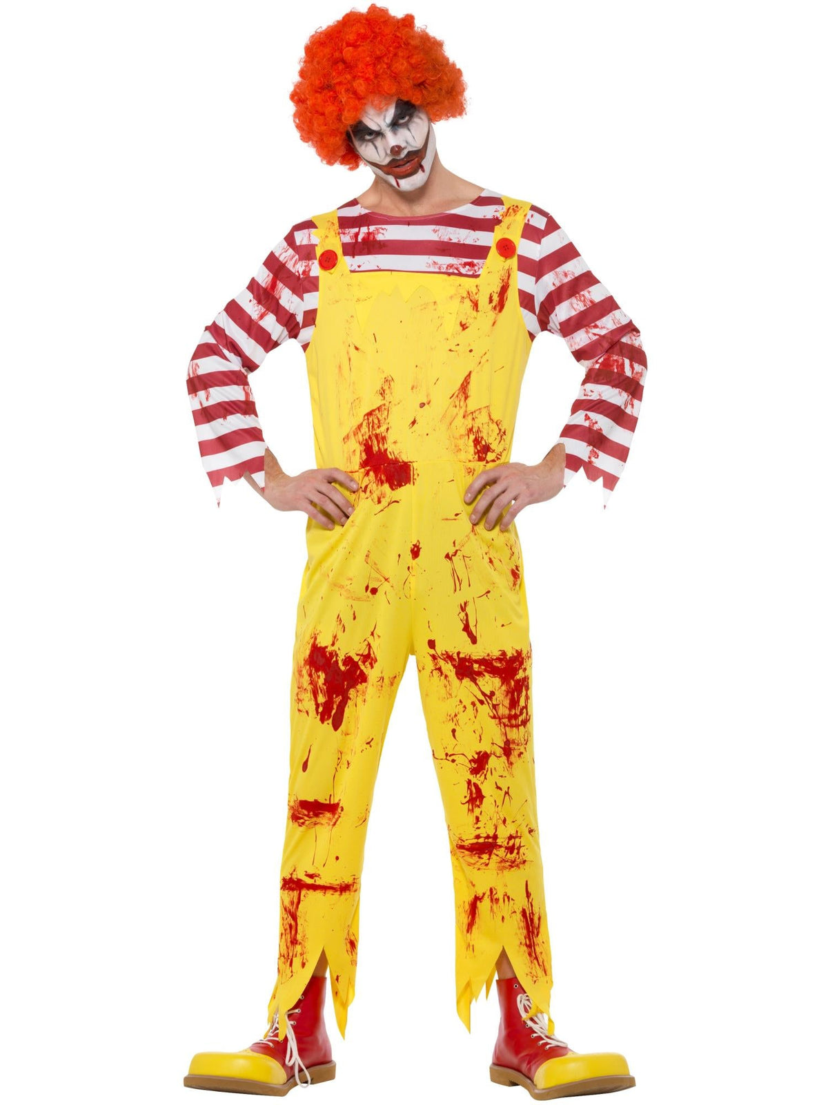 Kreepy Killer Clown Costume, Yellow & Red