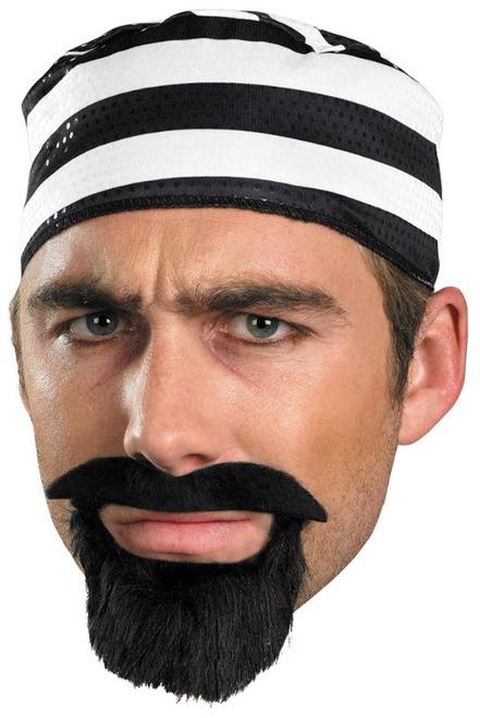 Prisoner Mustache Self Adhesive Facial Hair Disguise