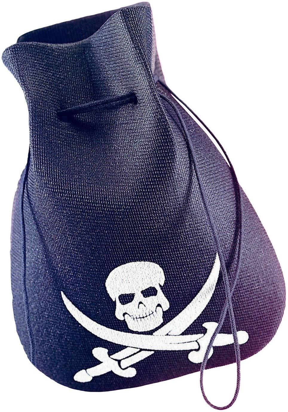 Black Pirate Costume Accessory Coin Pouch