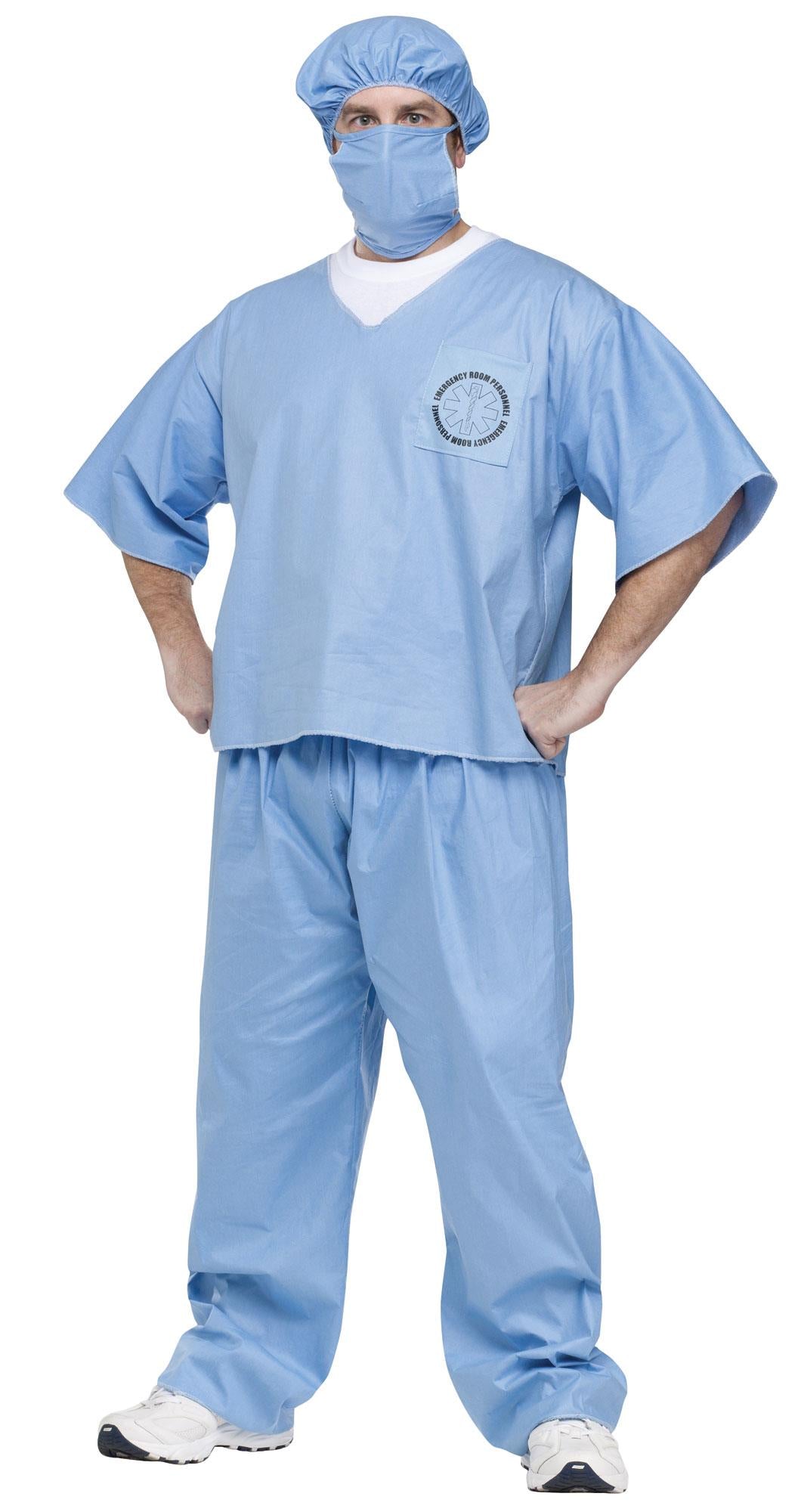 Doctor Doctor 5 Piece Unisex Scrub Suit Adult Costume