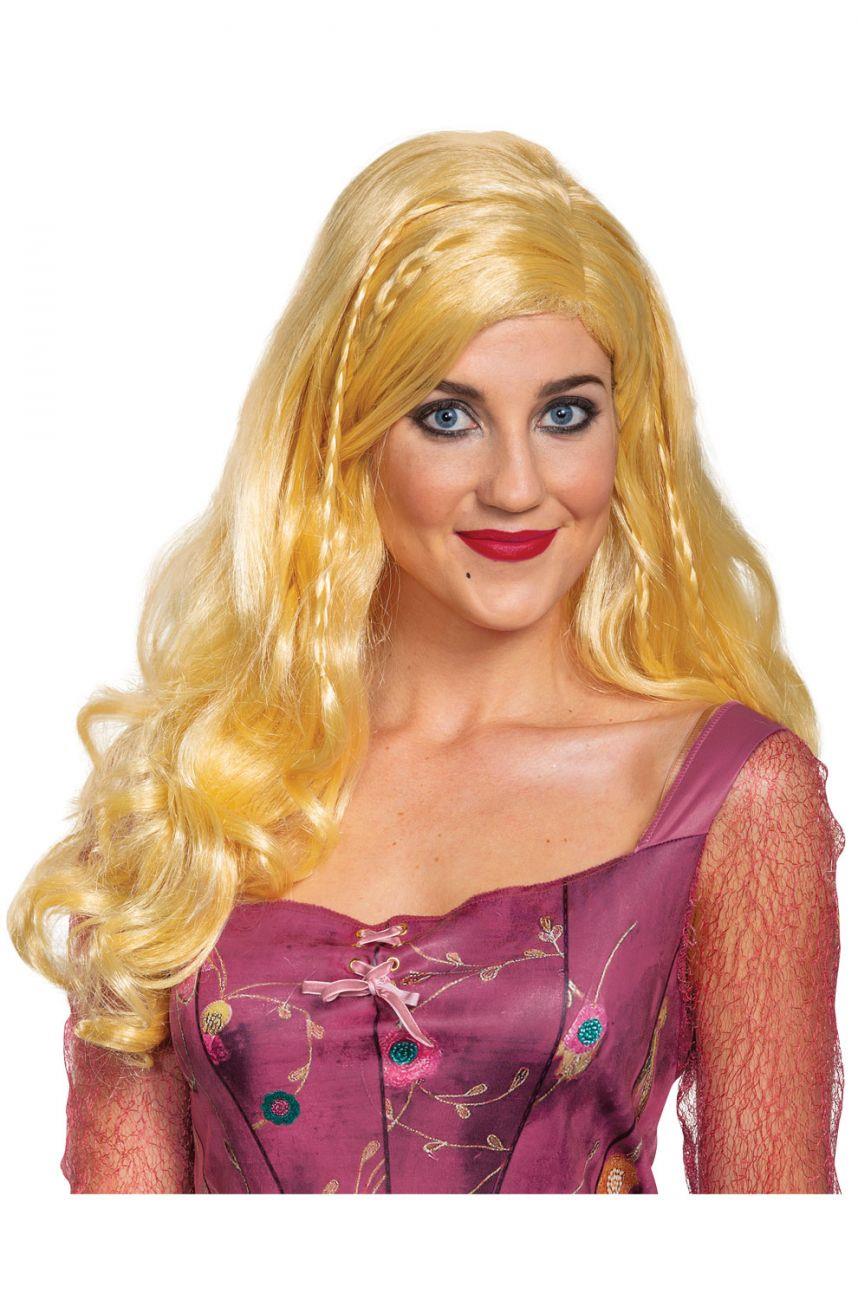 Disney Hocus Pocus Sarah Deluxe Wig Costume Accessory Blonde Adult Size