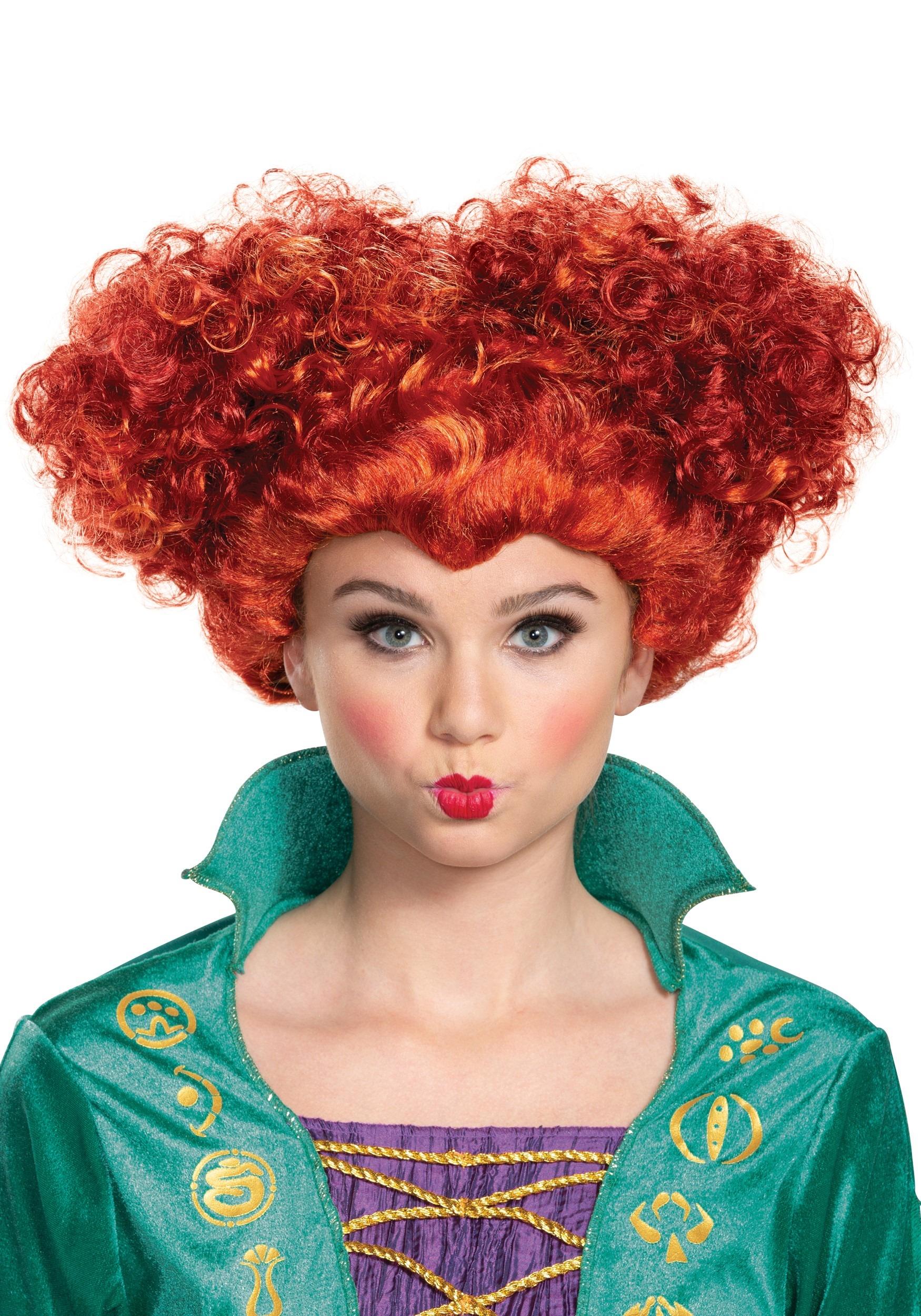 Disney Hocus Pocus Wini Deluxe Wig Costume Accessory Red Adult Size
