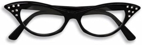 1950's Cat Eye Rhinestone Glasses Clear Lenses