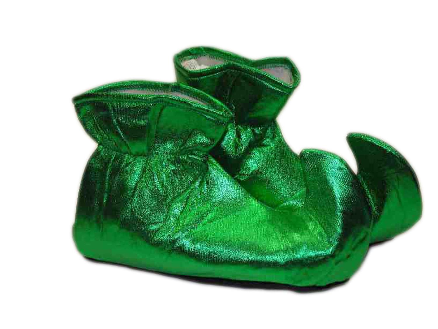Green Cloth Elf Shoes Christmas Costume Accessory