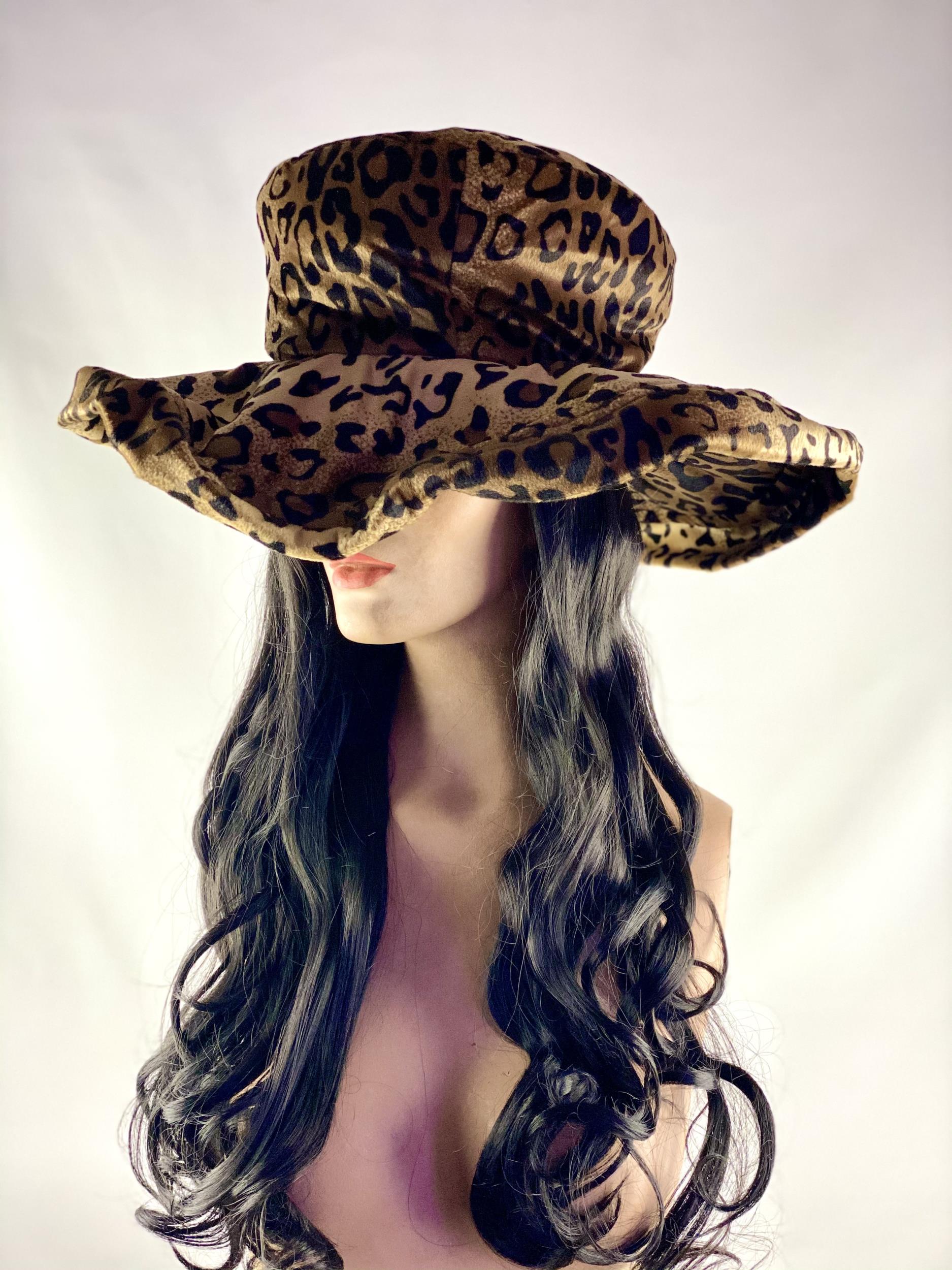 Cheetah Leopard Print Pimpette Lady Pimp Costume Hat