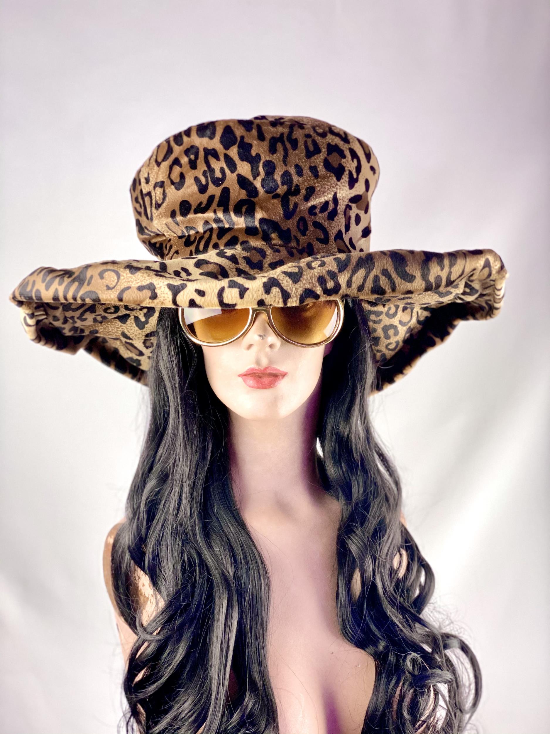 Cheetah Leopard Print Pimpette Lady Pimp Costume Hat