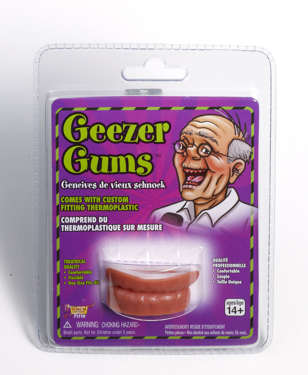 Geezer Fake Gums Old Man No Teeth Costume Accessory