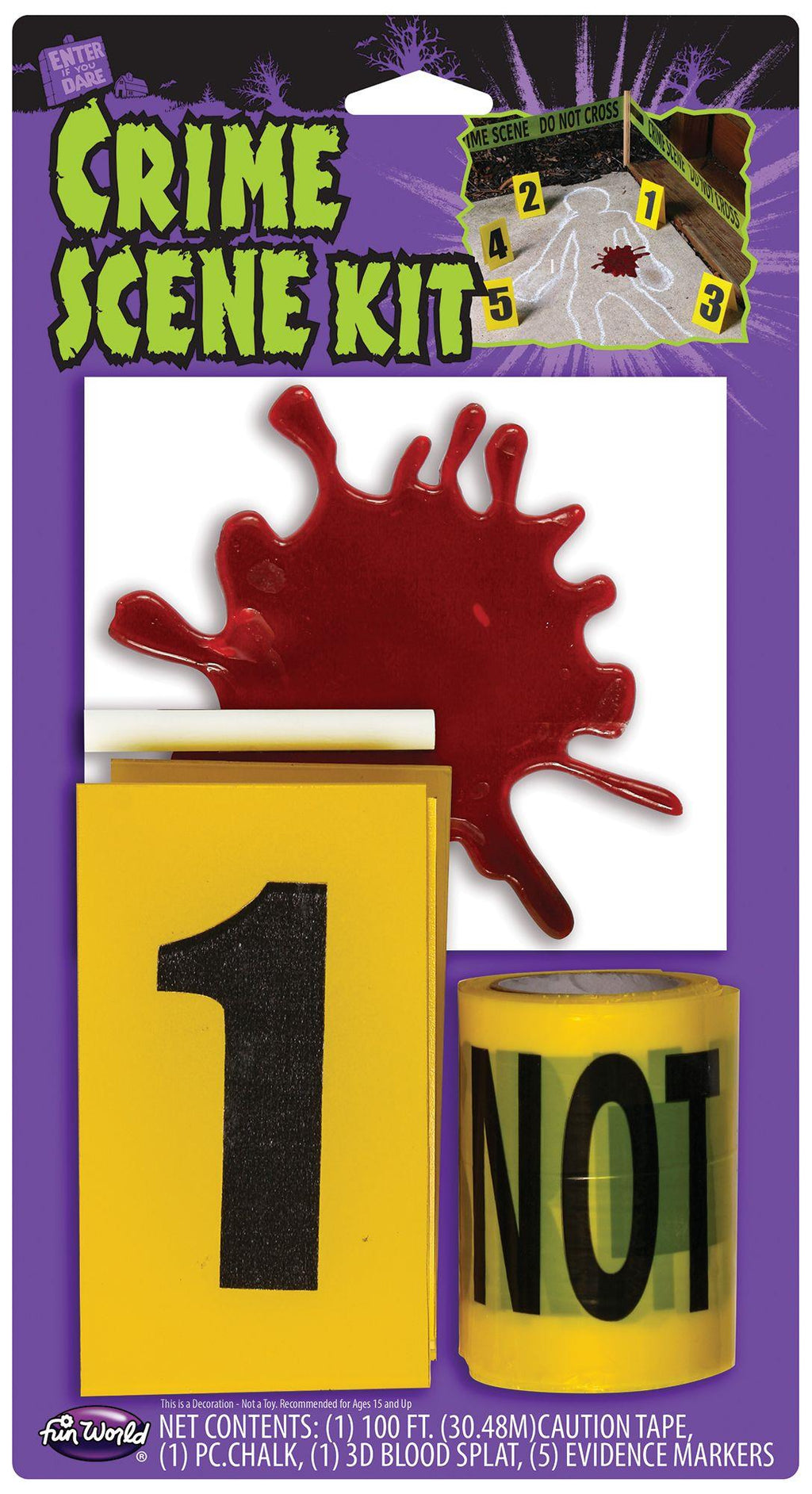 Crime Scene Do Not Cross Tape Kit Halloween Decorations