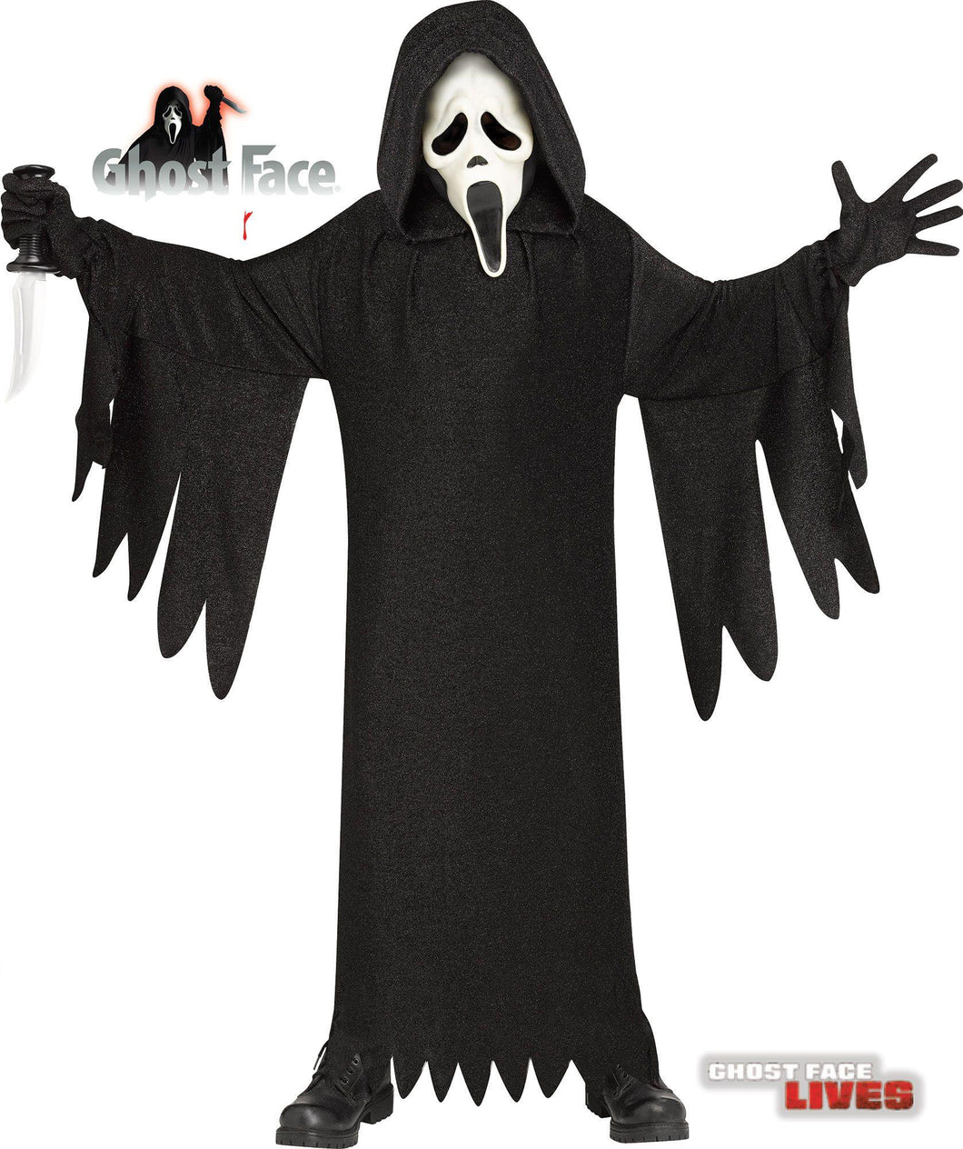 Scream Ghost Face 25th Anniversary Movie Addition Child Costume Large 12-14