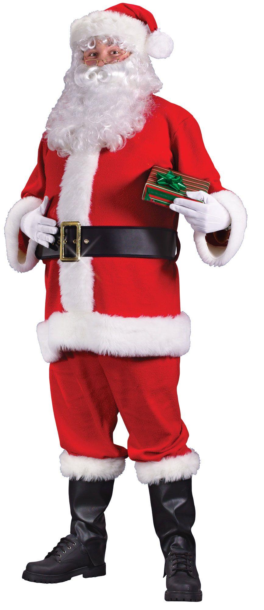Flannel Santa Claus Suit Costume Plus Size 50-54