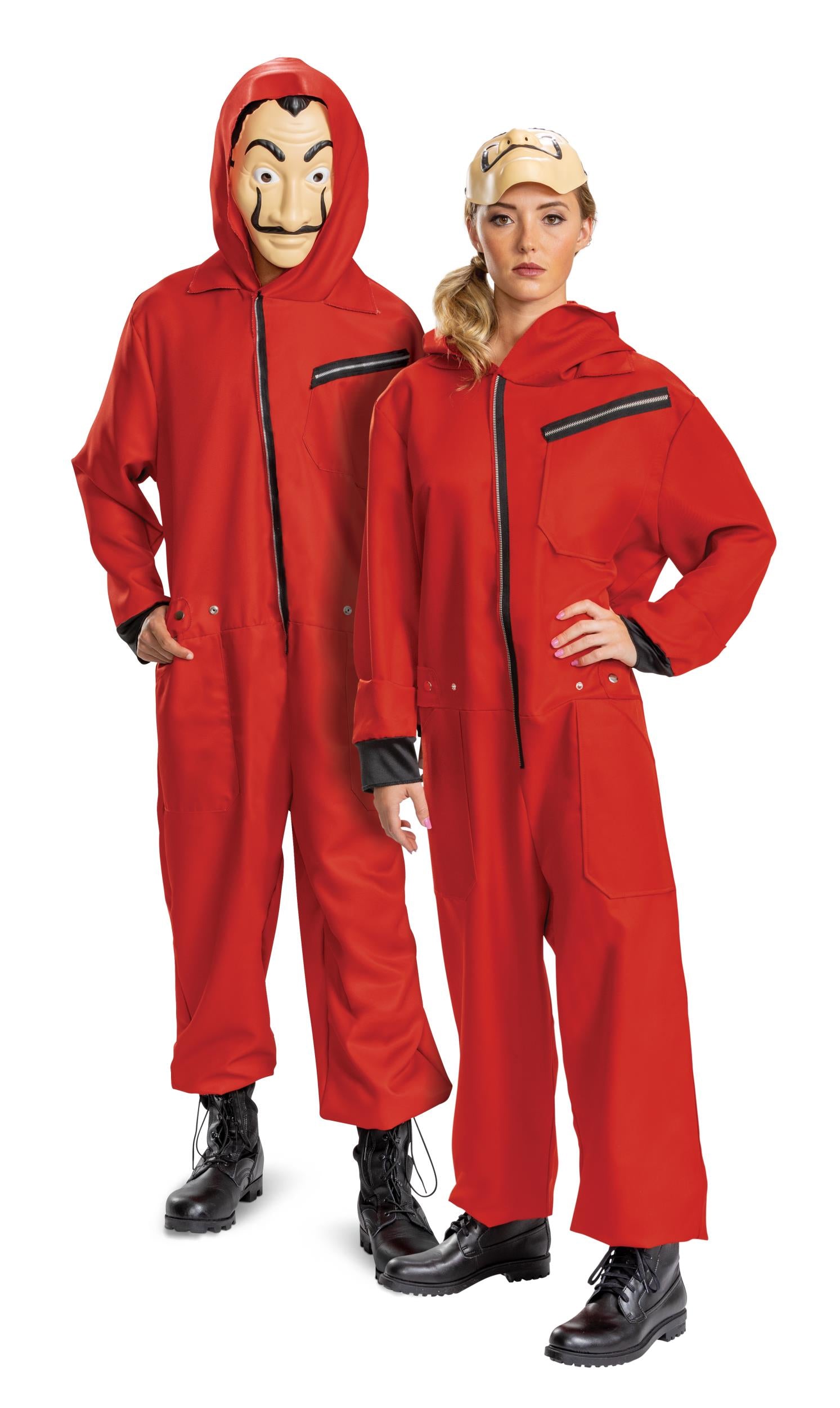Money Heist Salvador Dali Adult Jumpsuit Deluxe Adult Costume X-Large 42-46