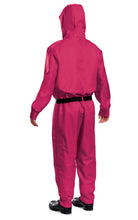 Load image into Gallery viewer, Squid Games Triangle Guard Jumpsuit and Mask Costume Adult Small/Medium
