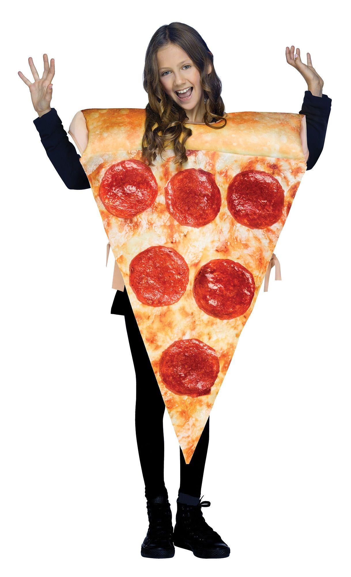 Festive Screen Print Pizza Child American Food Costume