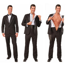 Load image into Gallery viewer, Instant Zip Up Stripper Tuxedo Adult X-Large
