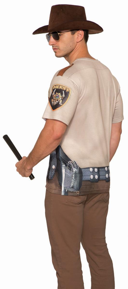 Realistic Instant Sheriff Police Sublimation T-Shirt Costume Adult Size X-Large