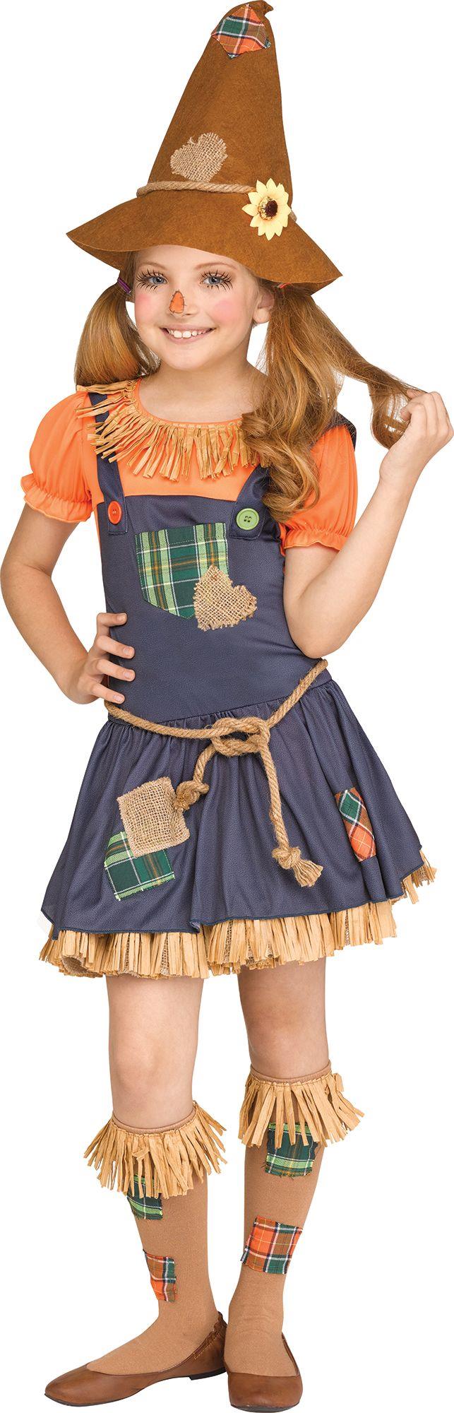 Cute Scarecrow Child Costume Size X-Large 14-16