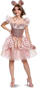 Gold Deluxe Minnie Mouse Dress Disney Woman's Costume Adult Medium 8-10