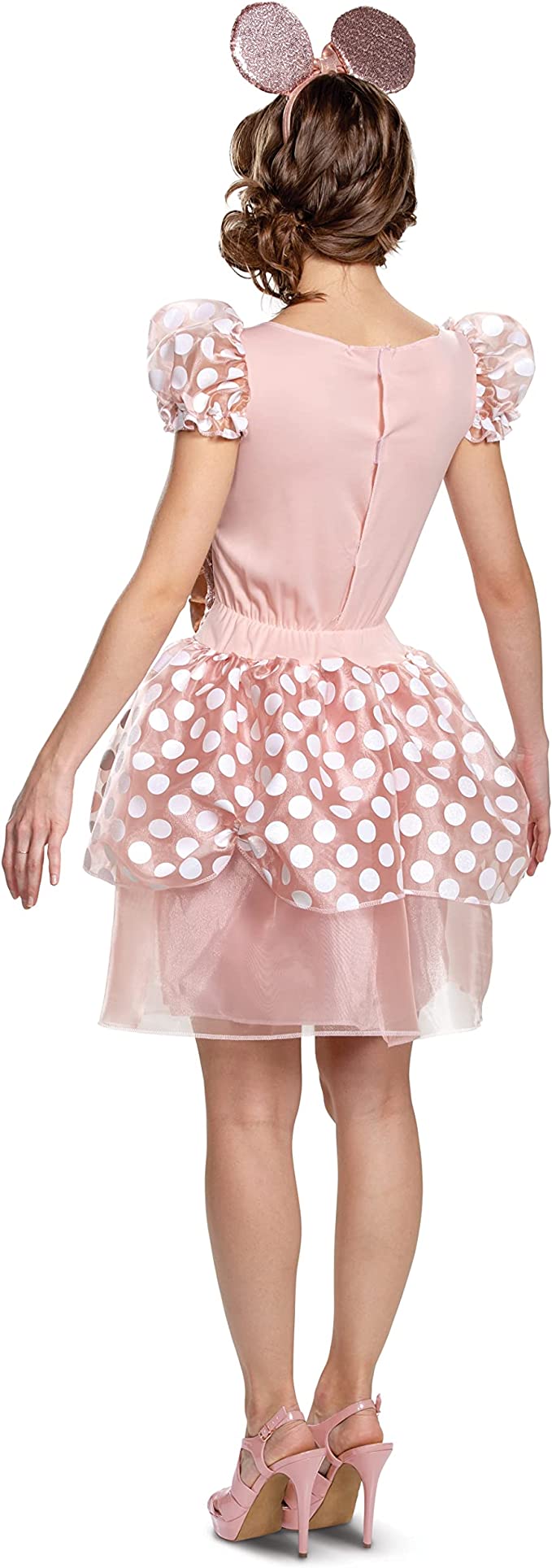 Gold Deluxe Minnie Mouse Dress Disney Woman's Costume Adult Medium 8-10
