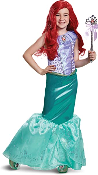 Ariel Dress Disney Princess Deluxe Toddler Costume Medium 7-8