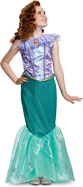 Ariel Dress Disney Princess Deluxe Toddler Costume Medium 7-8