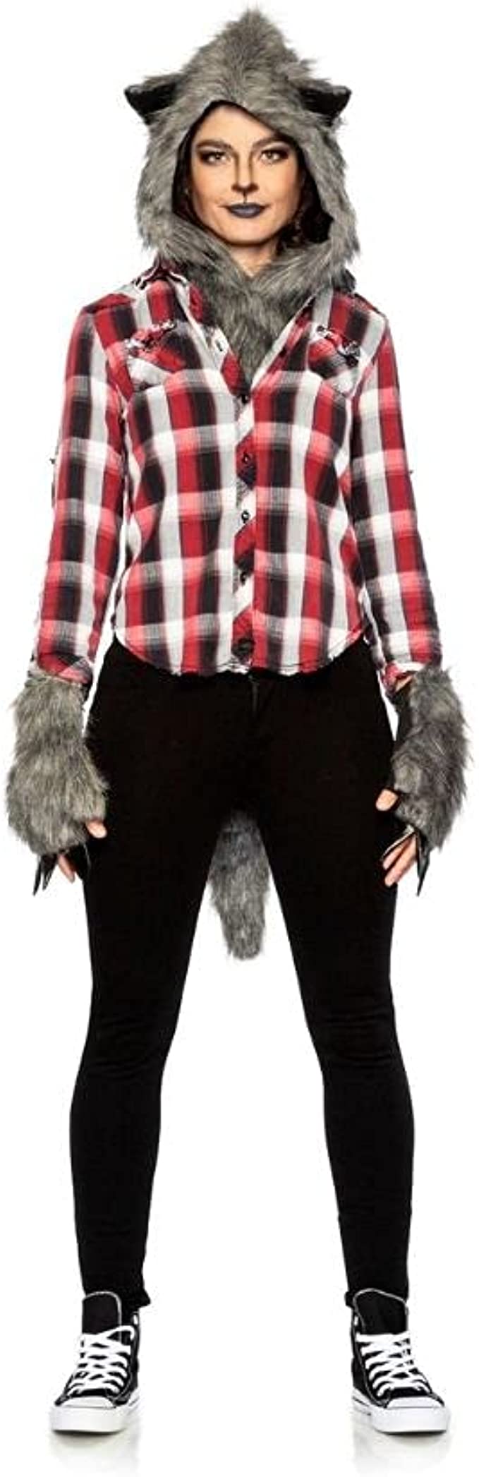 Werewolf Accessory Adult Hood, Gloves and Tail Kit Adult