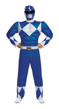 Load image into Gallery viewer, Blue Ranger Power Rangers Classic Deluxe Adult Costume XL 42-46
