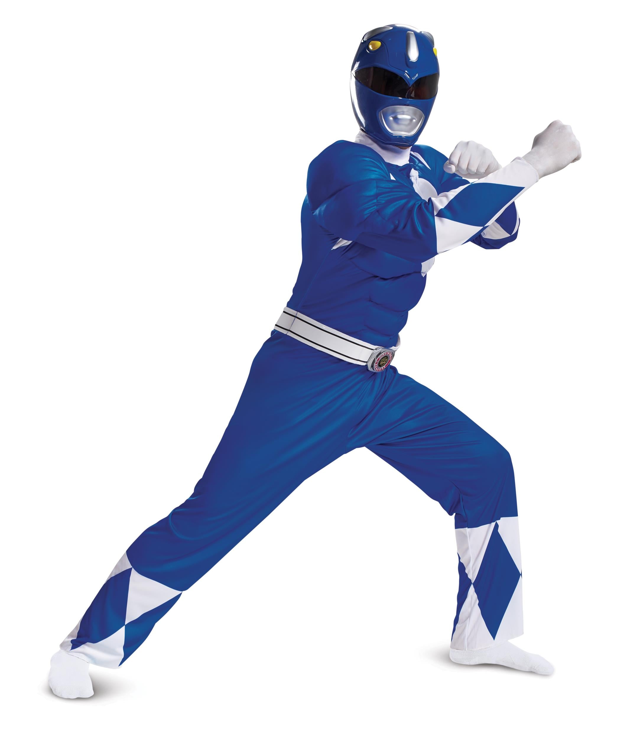 Blue Ranger Power Rangers Classic Deluxe Adult Costume XXL 50-52