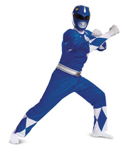 Load image into Gallery viewer, Blue Ranger Power Rangers Classic Deluxe Adult Costume XL 42-46
