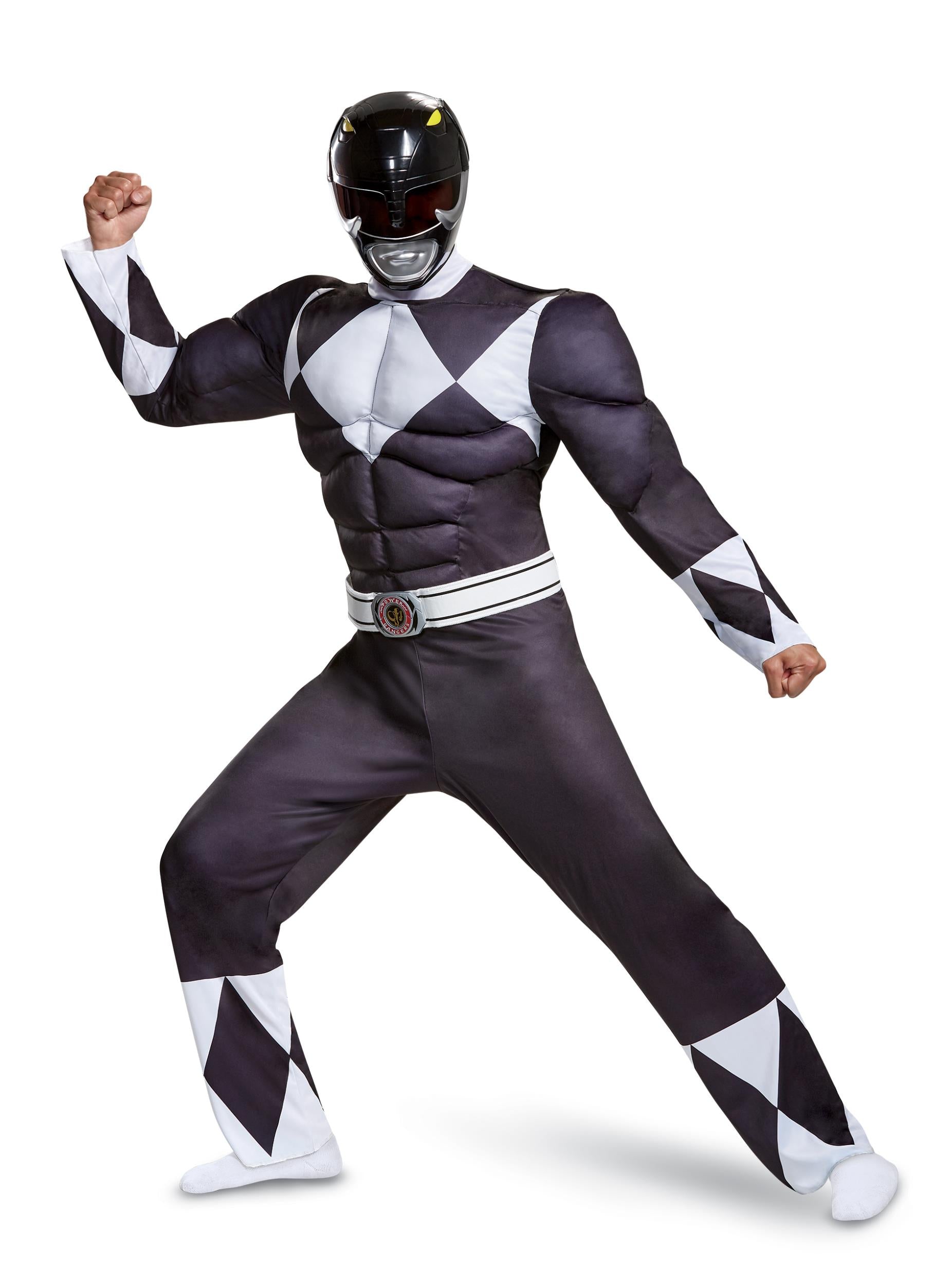Black Ranger Power Rangers Classic Deluxe Adult Costume XXL 50-52
