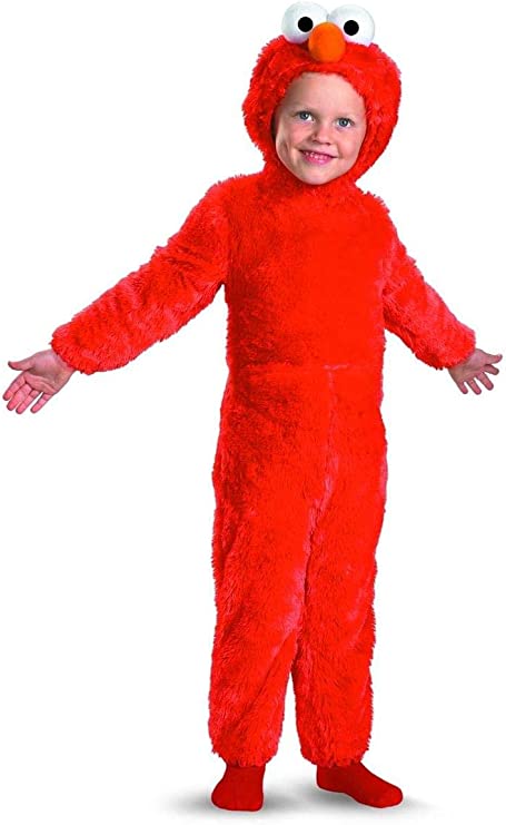 Elmo Sesame Street Jumpsuit Red Toddler Deluxe Child Costume Small 4-6