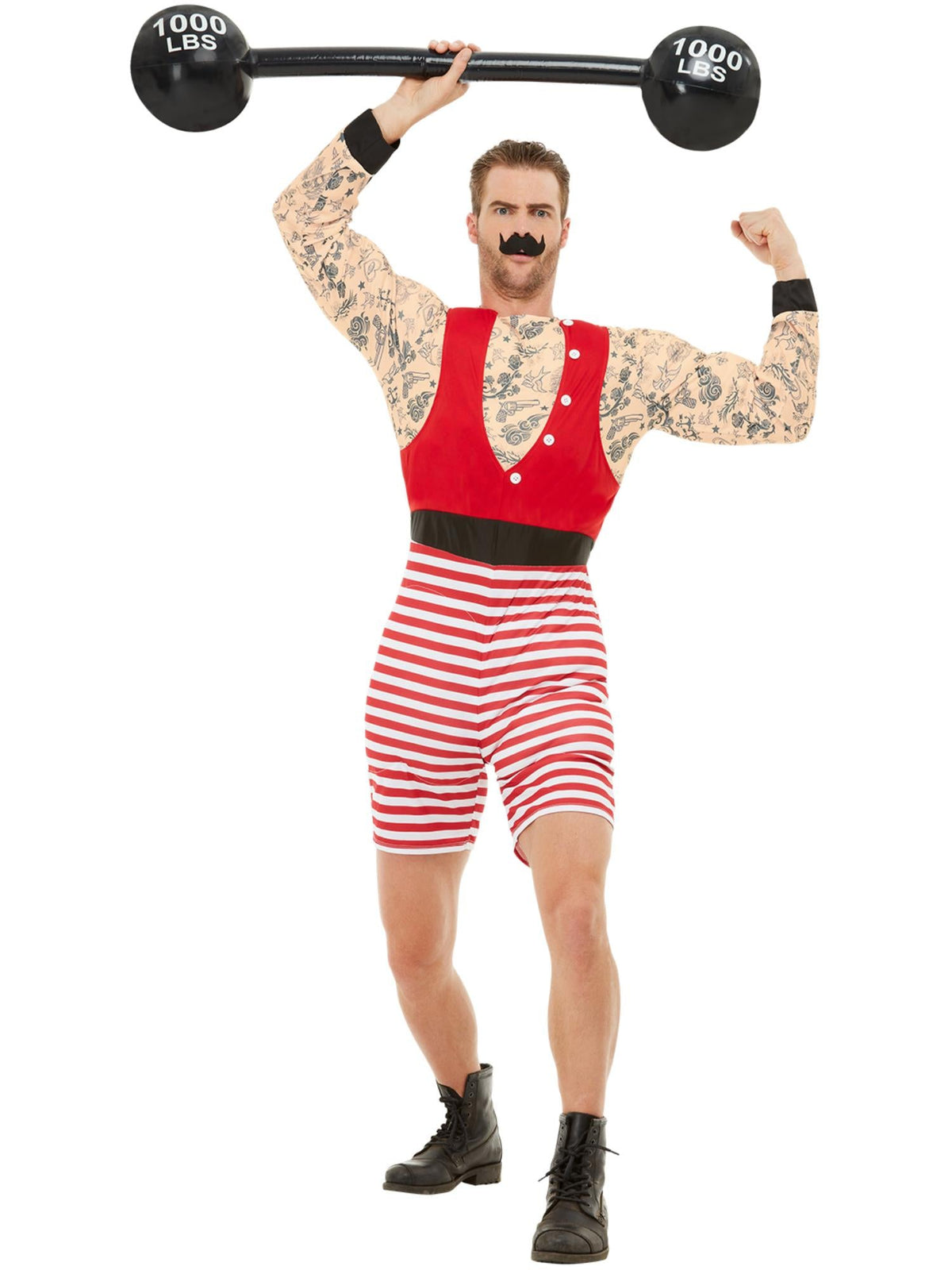 Deluxe Strongman Costume, Red & White