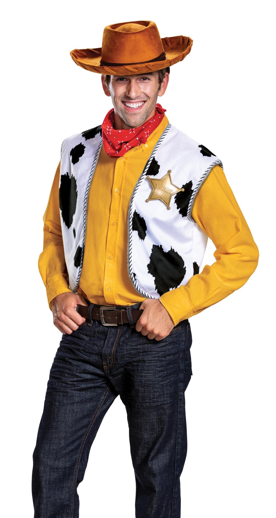 Disguise Mens Toy Story Woody Adult Kit Halloween Costume