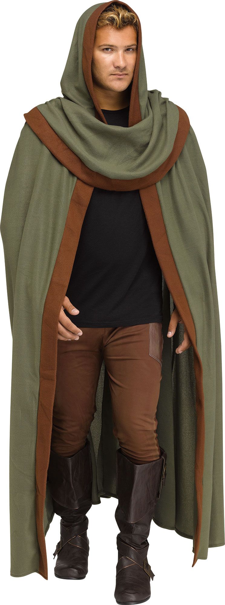 Woodland Warrior Robin Hood Cloak Adult Green Medieval Cape