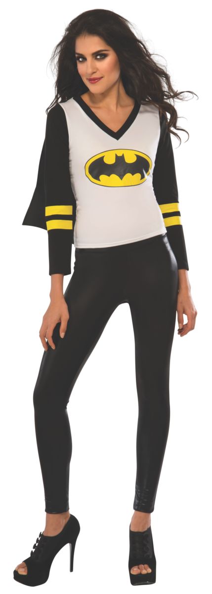 Women's DC Superheroes Batgirl Sporty Tee Shirt With Cape Size Small