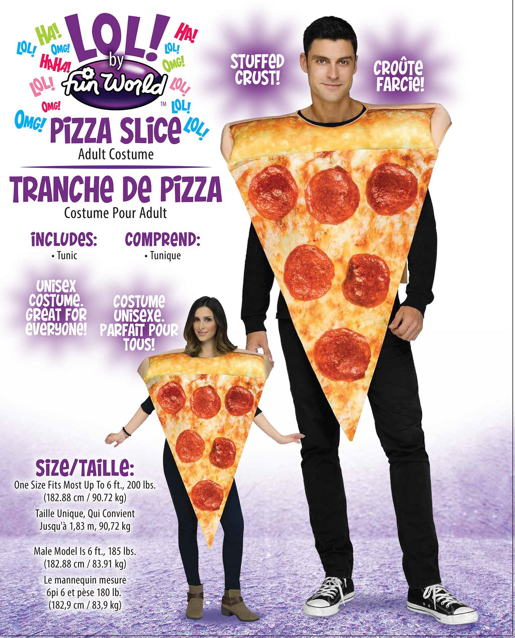 Pizza Slice Adult Costume Standard Size