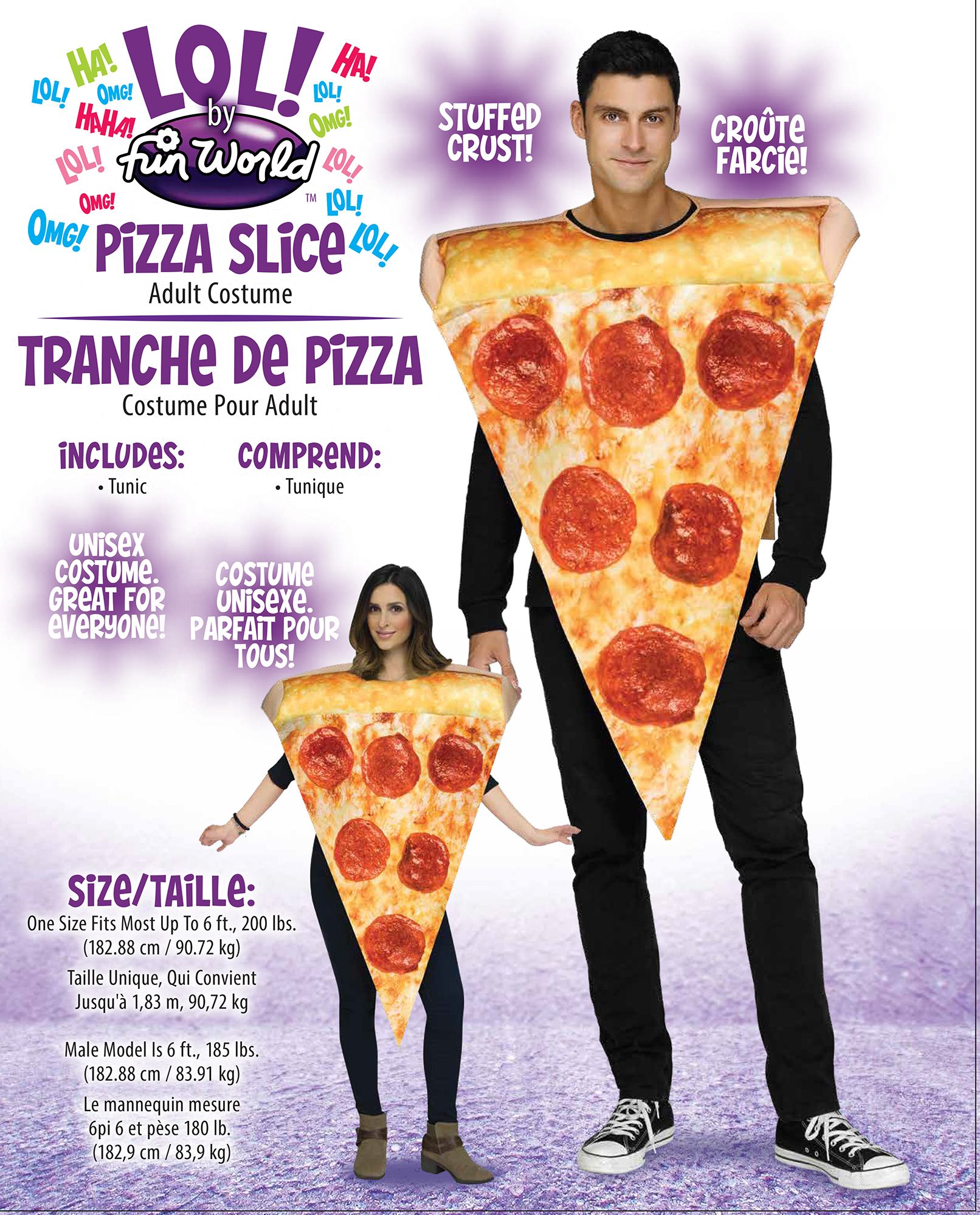 Pizza Slice Adult Costume Standard Size