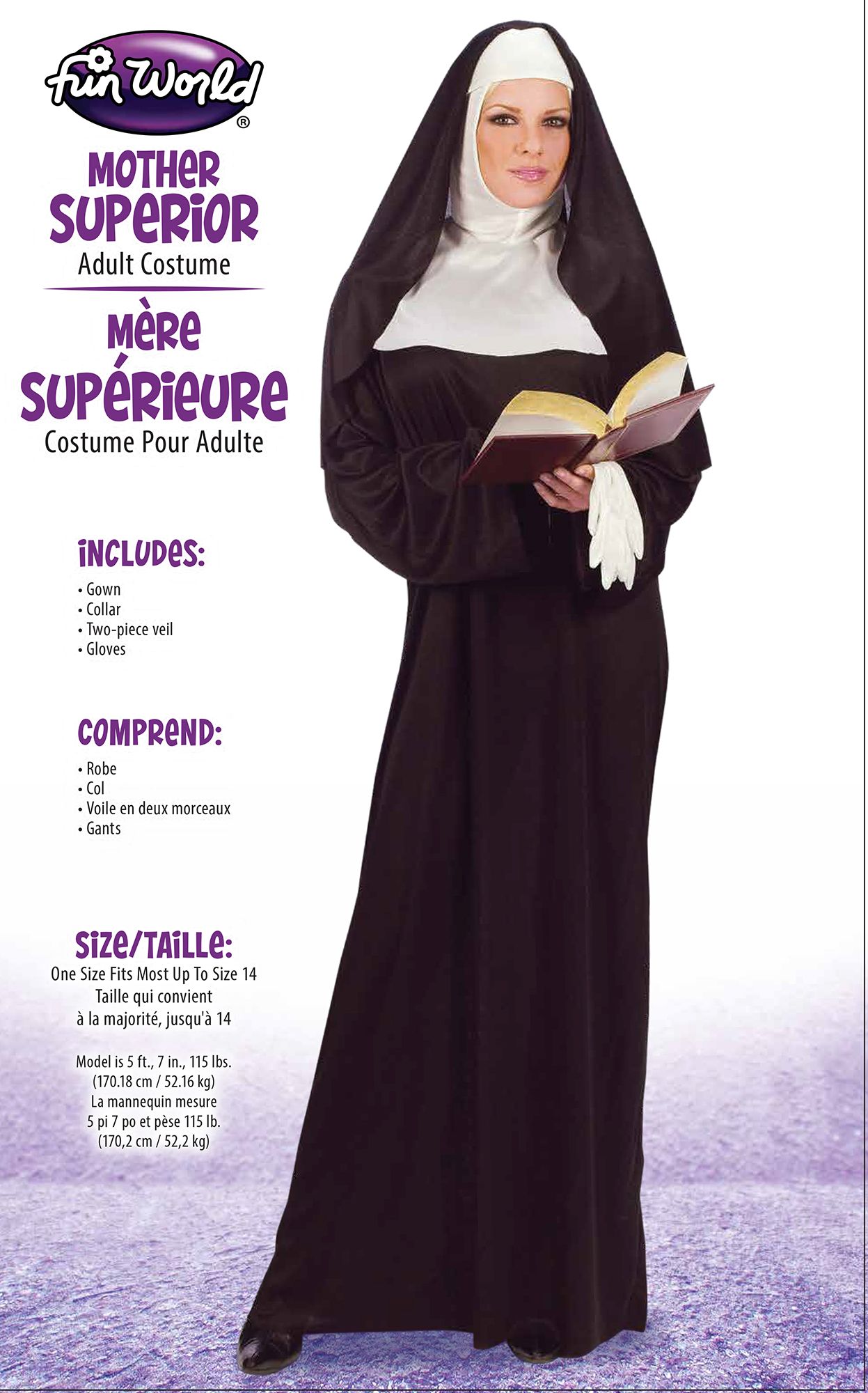 Mother Superior Nun Adult Robe Costume Standard