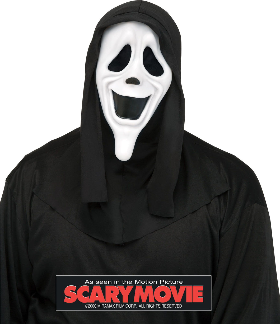 Fun World Scream Ghost Face Smiley Vinyl Character Costume Mask